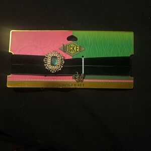 Wicked Black Velvet Choker with Gem